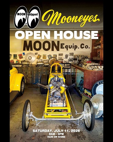 Mooneyes Open House Car Meet flyer July 2026